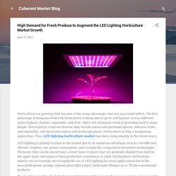 High Demand for Fresh Produce to Augment the LED Lighting Horticulture Market Growth