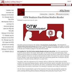 OTW Produces Fan Fiction Studies Reader