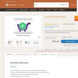 Easy Product Sales Counter - Magento Connect