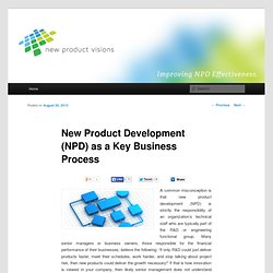 New Product Development (NPD) as a Key Business Process