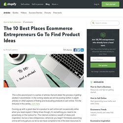 10 Places to Find Product Ideas for Your Ecommerce Business