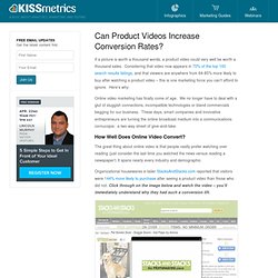 Can Product Videos Increase Conversion Rates?