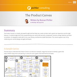 A Product Canvas for Agile Product Management, Lean UX, Lean Startup