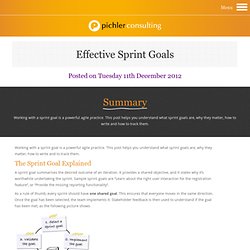 The Product Owner's Guide to Effective Sprint Goals