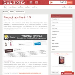 Product page tabs like in presta 1.5