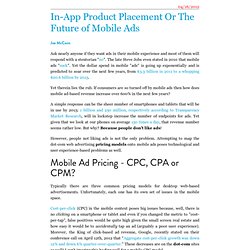 In App Product Placement Or The Future Of Mobile Ads