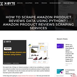 Amazon Product Reviews using Python