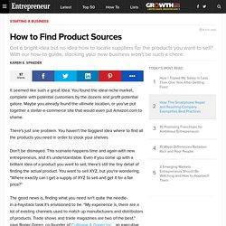 How to Find Product Sources - Entrepreneur.com