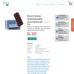 Buy Pain o soma 80 Pills 350mg From USA