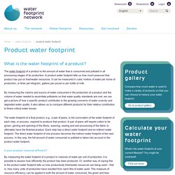 Product water footprint