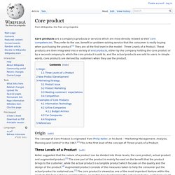 Core product - Wikipedia, the free encyclopedia