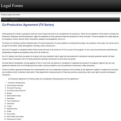 Co-Production Agreement (TV Series)