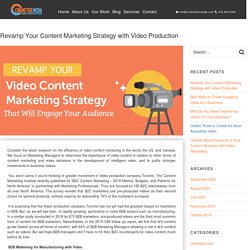 Revamp Your Content Marketing Strategy with Video Production - Video Production Company Toronto - Cinemetrix Media