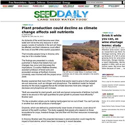 Plant production could decline as climate change affects soil nutrients