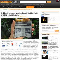 LG begins mass production of first flexible, plastic e-ink displays