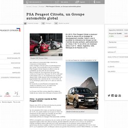 Production automobile mondiale : globalisation PSA Peugeot Citroën