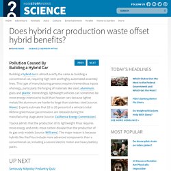 Pollution Caused By Building a Hybrid Car - Does hybrid car production waste offset hybrid benefits?