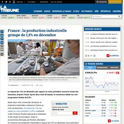 France: la production industrielle grimpe de 1,5% en décembre