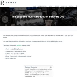 The best free music production software 2021 - instroreview.com