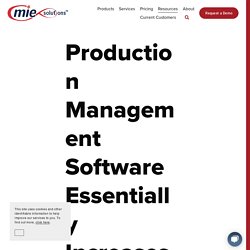 Production Planning Software — MIE Solutions