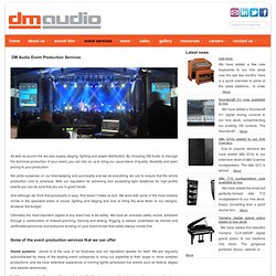 DM Audio - Event production and Event management - Edinburgh, Scotland, UK – DM Audio sound hire Scotland