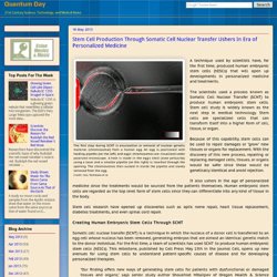 Stem Cell Production Through Somatic Cell Nuclear Transfer Ushers In Era of Personalized Medicine