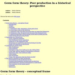 Germ form theory: Peer production in a historical perspective