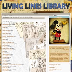 Living Lines Library: PRODUCTION ART - Model Sheets, Production Drawings & Others