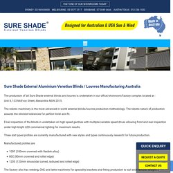 Production External blinds from SURE SHADE