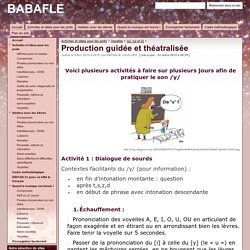 Production guidée et théatralisée - BABAFLE
