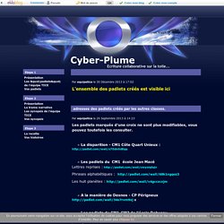 Vos productions - Etape 1 - Cyber-Plume