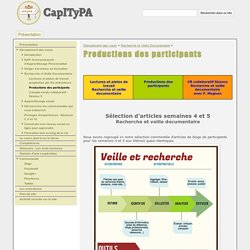 Productions des participants - CapITyPA