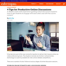 4 Tips for Guiding K-12 Students to Productive Online Discussions