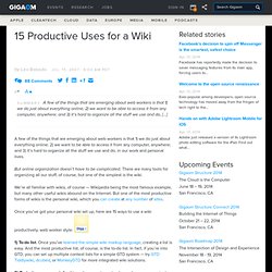 15 Productive Uses for a Wiki