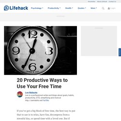 20 Productive Ways to Use Your Free Time - lifehack.org