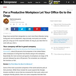 For a Productive Workplace Let Your Office Go to the Dogs