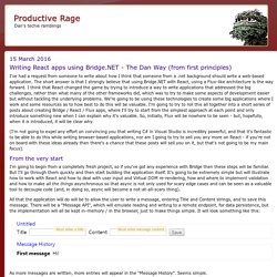 Productive Rage - Writing React apps using Bridge.NET - The Dan Way (from first principles)