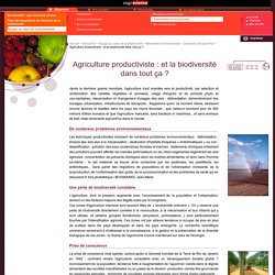 CNRS/sagascience - Agriculture productiviste : et la biodiversité dans tout ça ?
