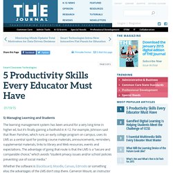 5 Productivity Skills Every Educator Must Have
