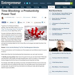 Time Blocking: a Productivity Power Tool