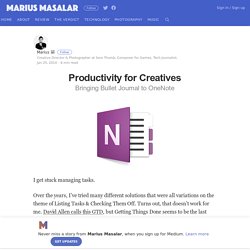 Productivity for Creatives – Marius Masalar