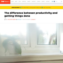 Productivity vs. Getting Things Done