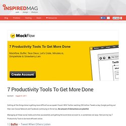 7 Productivity Tools To Get More Done