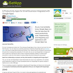 Productivity tools for Small Business Integrated with Google Apps