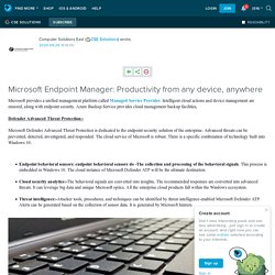 Microsoft Endpoint Manager: Productivity from any device, anywhere