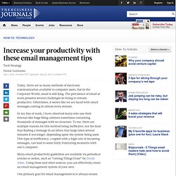Increase your productivity with these email management tips - Memphis Business Journal
