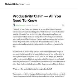 Productivity Claim - Everything You need To Know