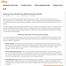Build-up Your Productivity With Microsoft Outlook