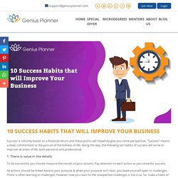 10 Success Habits That Will Improve Your Business