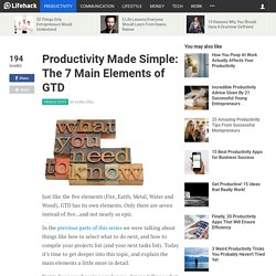 Productivity Made Simple: The 7 Main Elements of GTD